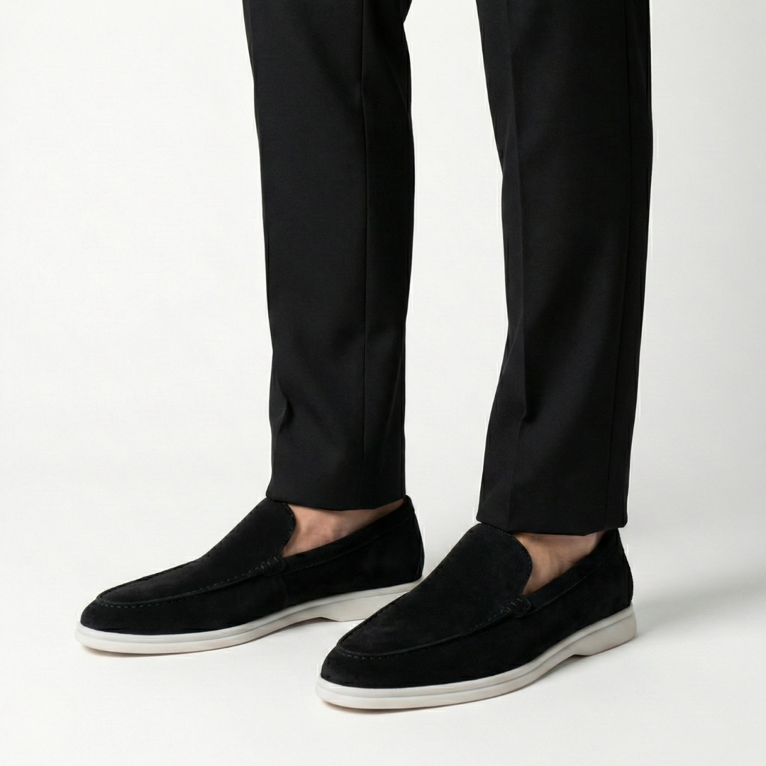 L'Iconique Mocassins en Daim Noir