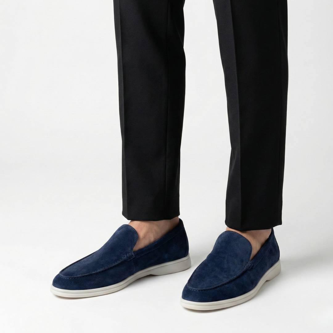 L'Iconique Mocassins en Daim Marine