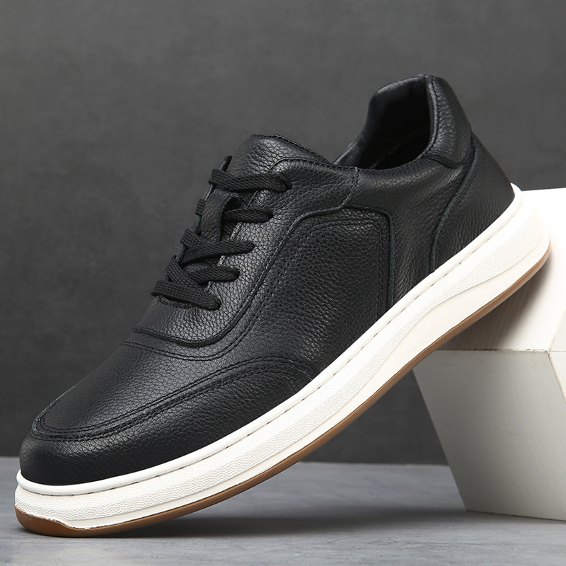 Baskets en cuir